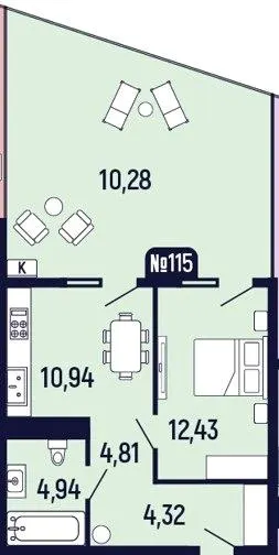 ЖК Towers Truskavets — 47.7 м²