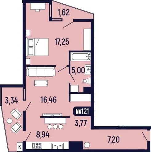 ЖК Towers Truskavets — 63.6 м²