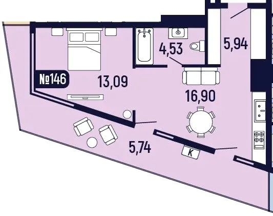 ЖК Towers Truskavets — 46.2 м²