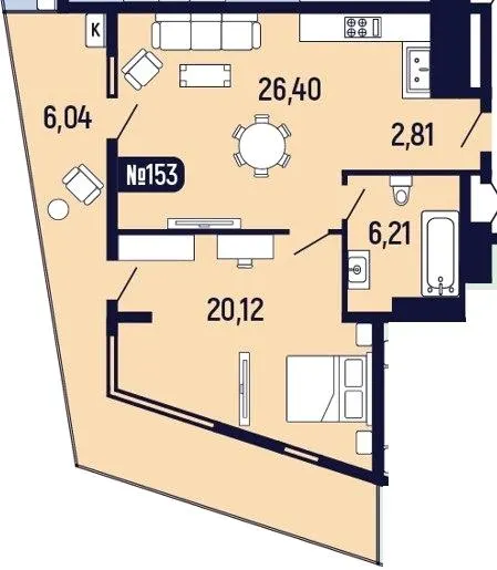 ЖК Towers Truskavets — 61.6 м²