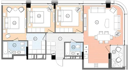ЖК БИОРИТМ — 117.4 м²