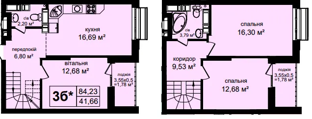 ЖК Авеню 42 — 84.2 м²
