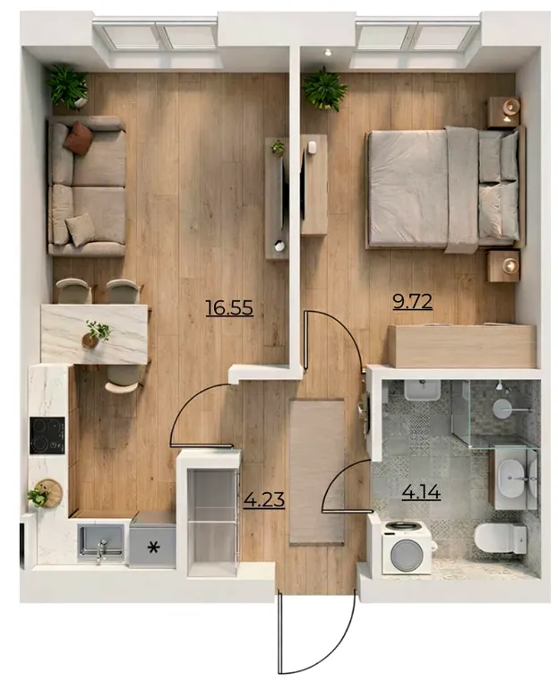 ЖК Комфортне містечко Residence — 33 м²