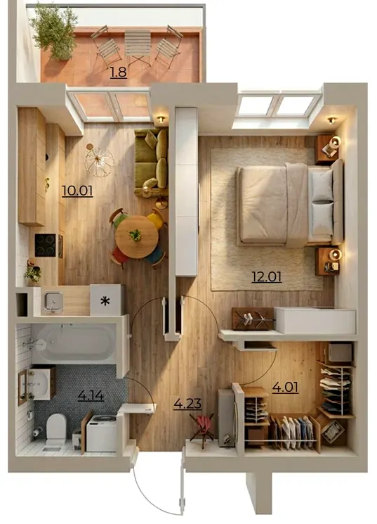 ЖК Комфортне містечко Residence — 34 м²