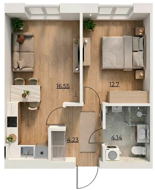 ЖК Комфортне містечко Residence — 36 м²
