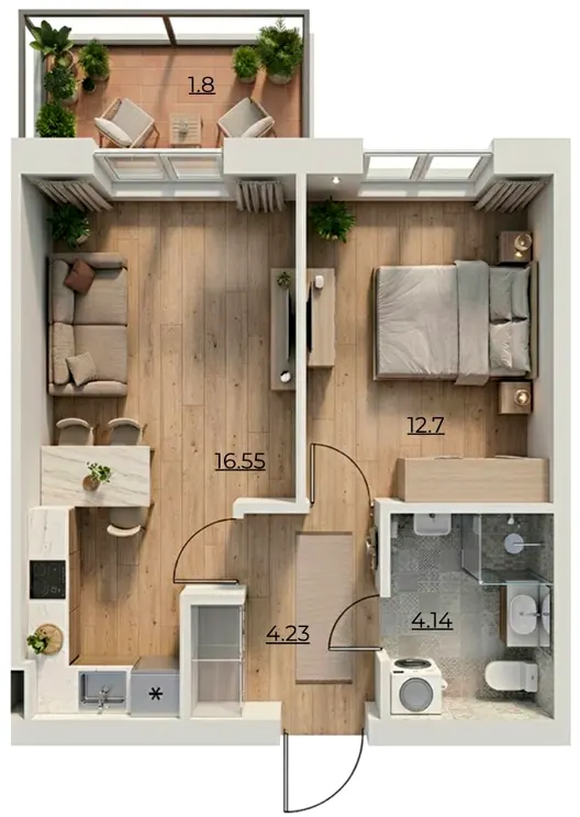 ЖК Комфортне містечко Residence — 36 м²