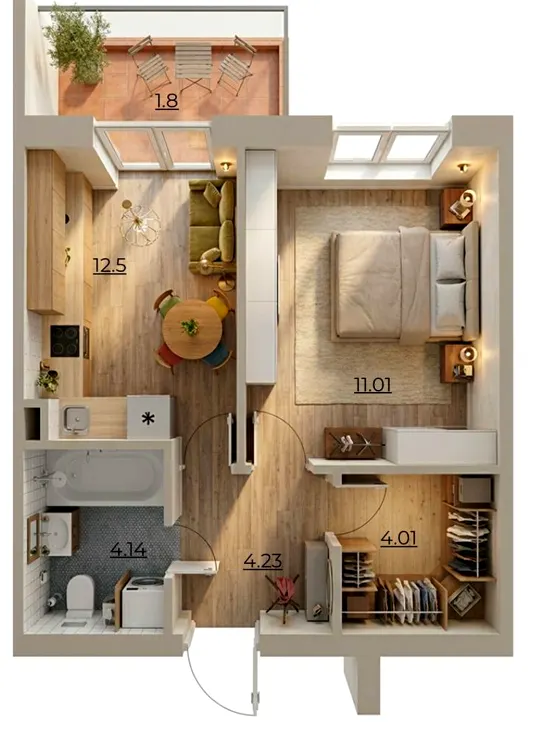 ЖК Комфортне містечко Residence — 36 м²