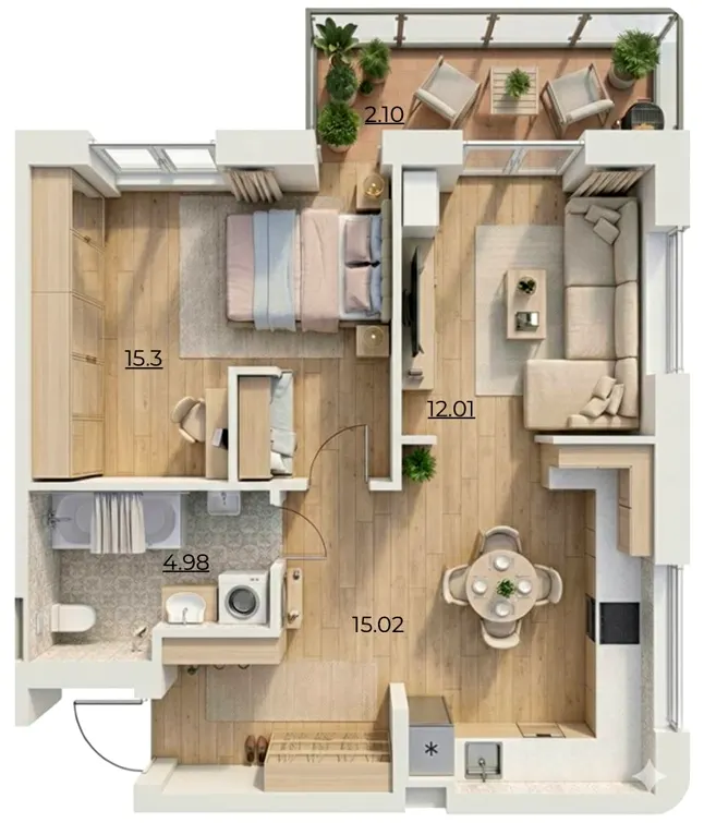 ЖК Комфортне містечко Residence — 48 м²