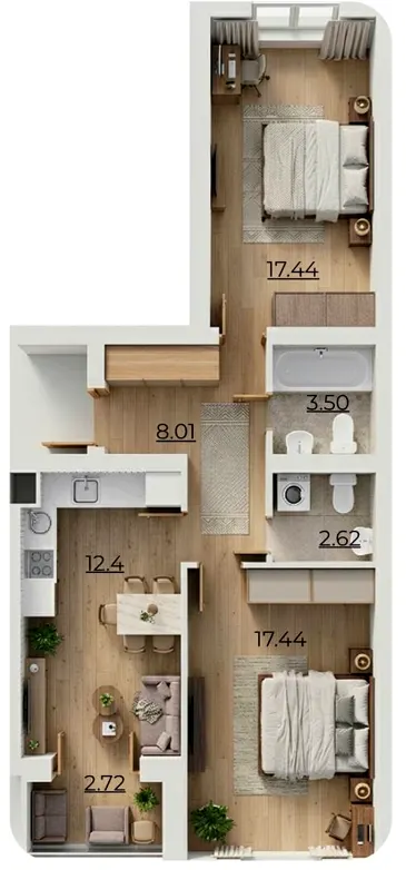 ЖК Комфортне містечко Residence — 57 м²