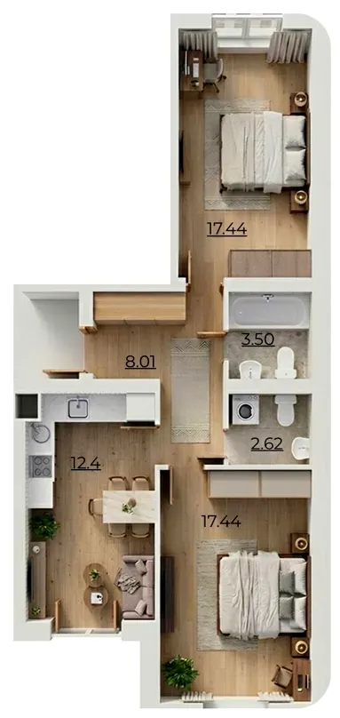 ЖК Комфортне містечко Residence — 57 м²