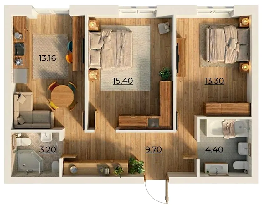 ЖК Комфортне містечко Residence — 61 м²
