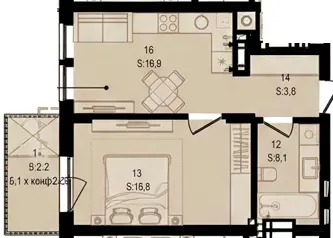 ЖК Aqua Vita — 39.4 м²