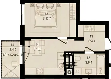 ЖК Aqua Vita — 35.6 м²