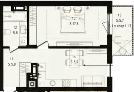 ЖК Aqua Vita — 46.2 м²