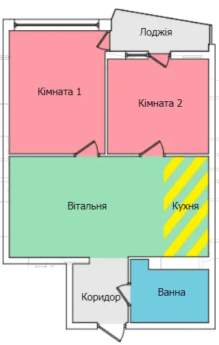 вул. Олександра Смакули, 7, 7а — 53.7 м²