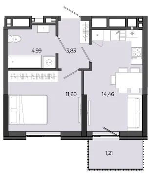 ЖК Садова Алея — 36.1 м²