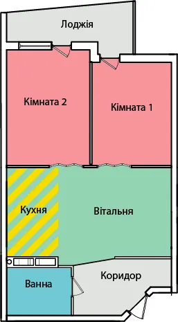 вул. Олександра Смакули, 7, 7а — 52.8 м²