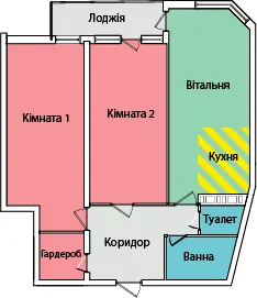 вул. Олександра Смакули, 8 — 66.5 м²