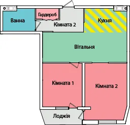 вул. Олександра Смакули, 8 — 53.7 м²