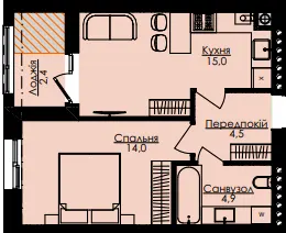 ЖК Атлант — 40.7 м²