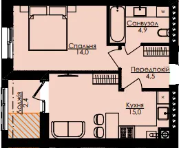 ЖК Атлант — 40.7 м²