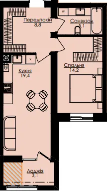 ЖК Атлант — 50.5 м²