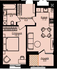 ЖК Атлант — 46.9 м²