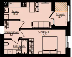 ЖК Атлант — 40.8 м²