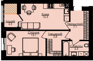 ЖК Атлант — 49.8 м²