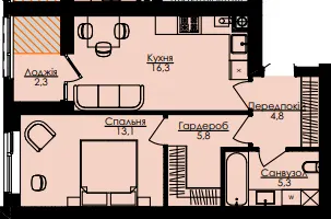 ЖК Атлант — 47.5 м²