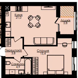 ЖК Атлант — 47.8 м²