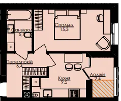 ЖК Атлант — 38.7 м²