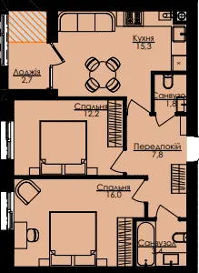 ЖК Атлант — 59.3 м²