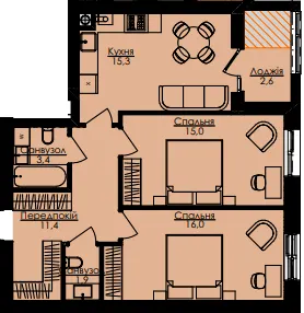 ЖК Атлант — 64.5 м²