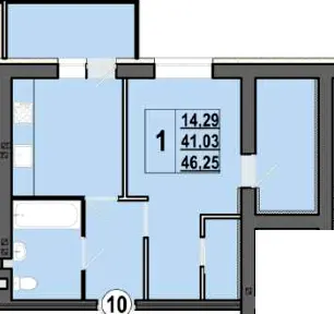 ЖК Волошкові озера — 46.3 м²