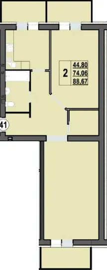 ЖК Волошкові озера — 88.7 м²