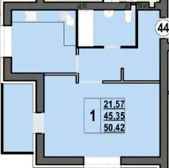 ЖК Волошкові озера — 50.4 м²
