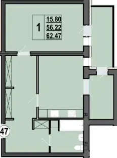 ЖК Волошкові озера — 62.5 м²