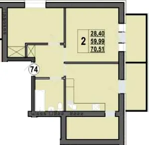 ЖК Волошкові озера — 70.5 м²