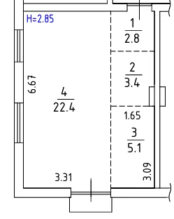 ЖК Успішний квартал 2 — 34 м²