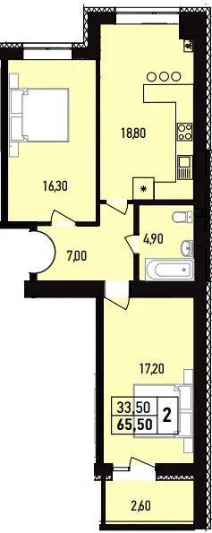 ЖК DREAM HILLS — 65.5 м²