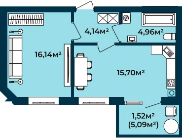 ЖК Європейські Липки — 42.5 м²