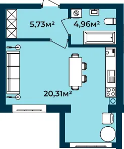 ЖК Європейські Липки — 35.7 м²