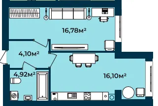 ЖК Європейські Липки — 41.9 м²