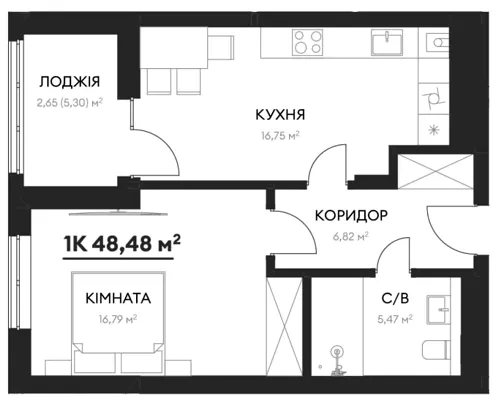 вул. Скоропадського, 10а — 48.5 м²