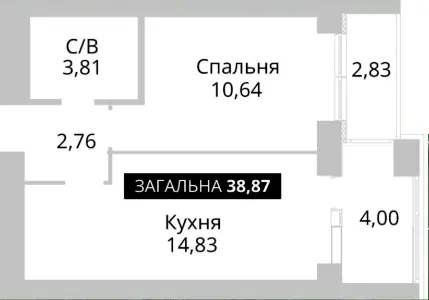 ЖК Soborniy — 38.9 м²