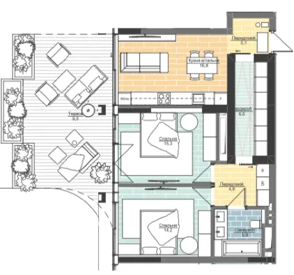LVIV CITY — 75.3 м²