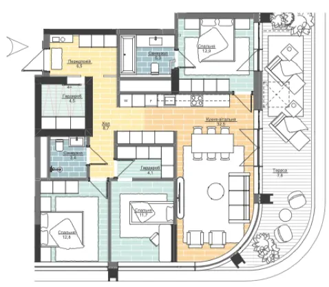 LVIV CITY — 110.3 м²