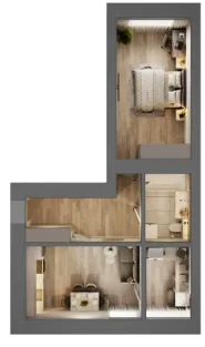 1-кімнатна квартира, 50 м², вул. Чорновола, 91а, 93г-93з, вул. Счастліва, , Рівне — фото 1