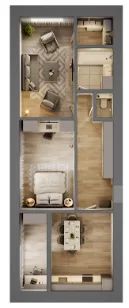 2-кімнатна квартира, 67 м², вул. Чорновола, 91а, 93г-93з, вул. Счастліва, , Рівне — фото 1